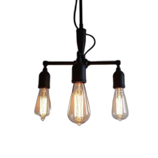 3d render, photorealistic, earth tones, modern, chandelier, black, metal, frame transparent PNG cut-out