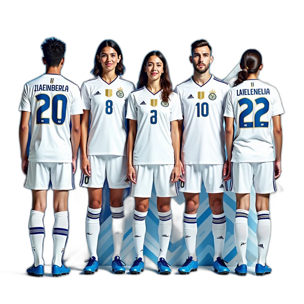 staff, first, image, shows, group, five, soccer, players transparent PNG cut-out