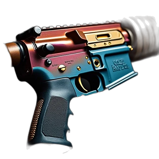 weapon, staff, robot, 3d render, concept art, cyberpunk, photorealistic, picture transparent PNG cut-out