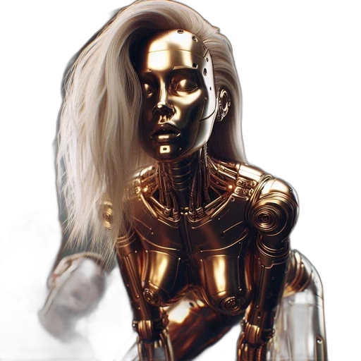 robot, mask, face, jewelry, concept art, cyberpunk, 3d render, fantasy art transparent PNG cut-out