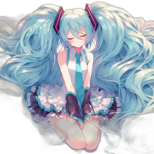 dress, creature, mask, hair, anime, pixel art, concept art, fantasy art transparent PNG cut-out