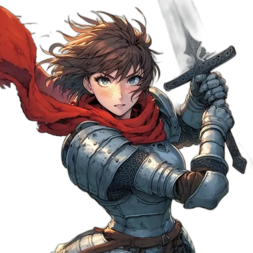 sword, weapon, comic book art, fantasy art, concept art, anime, red, animated transparent PNG cut-out