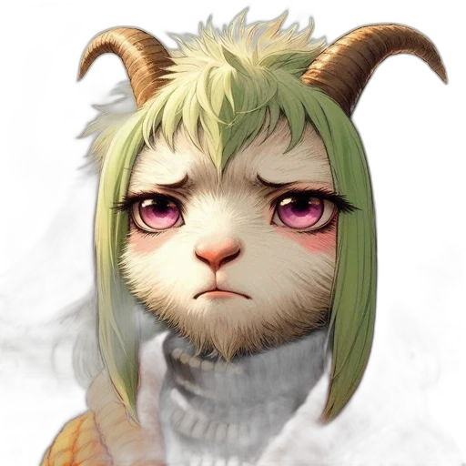 staff, mask, animal, face, fantasy art, concept art, anime, photorealistic transparent PNG cut-out