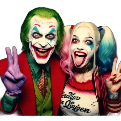 mask, comic book art, 3d render, concept art, photorealistic, two, characters, resembling transparent PNG cut-out