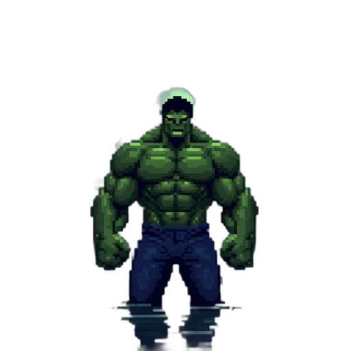 creature, animal, pixel art, comic book art, concept art, 3d render, green, pixelated transparent PNG cut-out