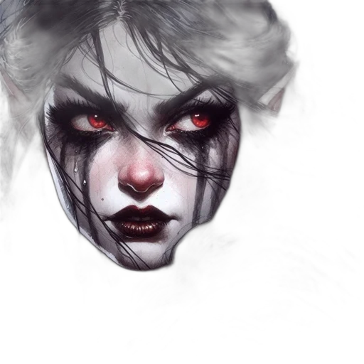 face, mask, creature, fantasy art transparent PNG cut-out