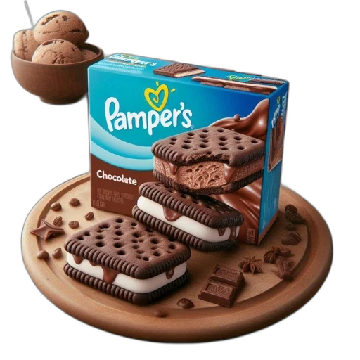 food, 3d render, image, shows, pamper, chocolate-flavored, ice, cream transparent PNG cut-out
