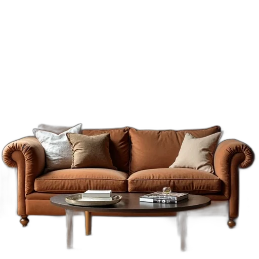 furniture, 3d render, photorealistic, earth tones transparent PNG cut-out