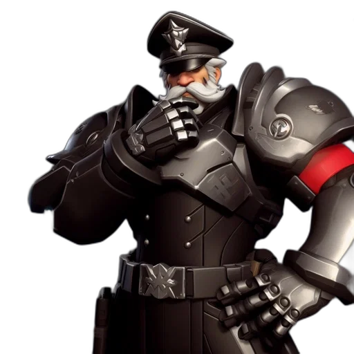robot, weapon, staff, concept art, 3d render, illustration, overwatch, character transparent PNG cut-out