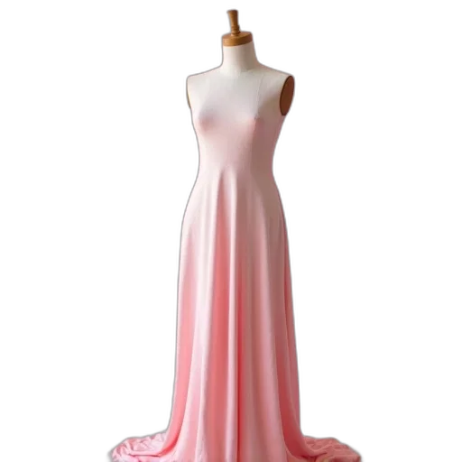 dress, 3d render, pastel, light transparent PNG cut-out