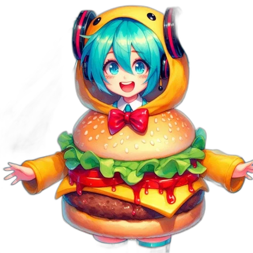 food, animal, robot, creature, pixel art, concept art, anime, 3d render transparent PNG cut-out