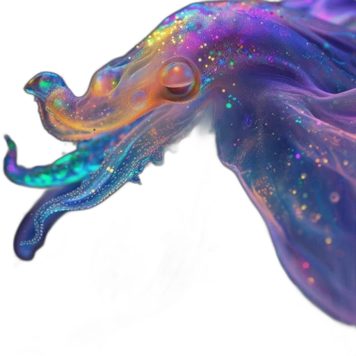 dragon, creature, hair, animal, 3d render, concept art, photorealistic, watercolor transparent PNG cut-out