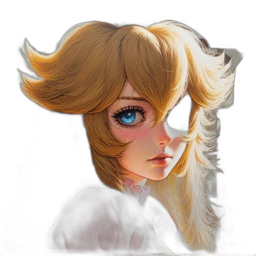 hair, face, mask, crown, fantasy art, concept art, watercolor, photorealistic transparent PNG cut-out
