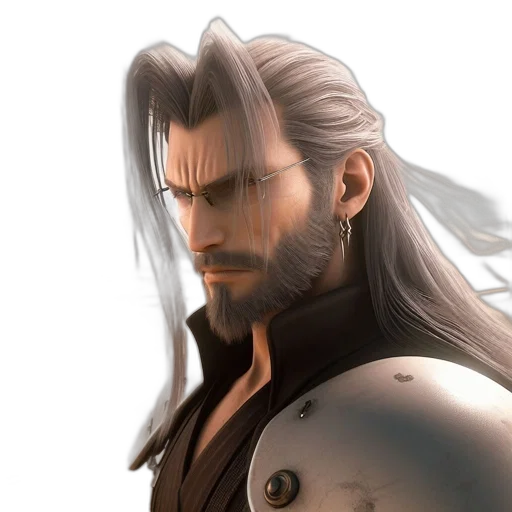 hair, face, sword, dragon, fantasy art, concept art, photorealistic, 3d render transparent PNG cut-out