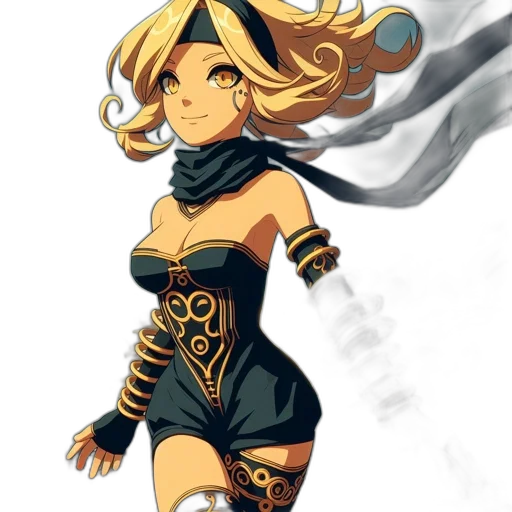 dress, staff, fantasy art, concept art, pixel art, comic book art, golden, dark transparent PNG cut-out