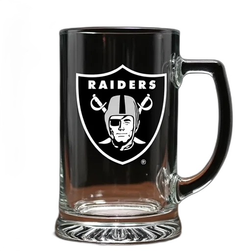 oakland, raiders, personalized, etched, glass, tankard transparent PNG cut-out