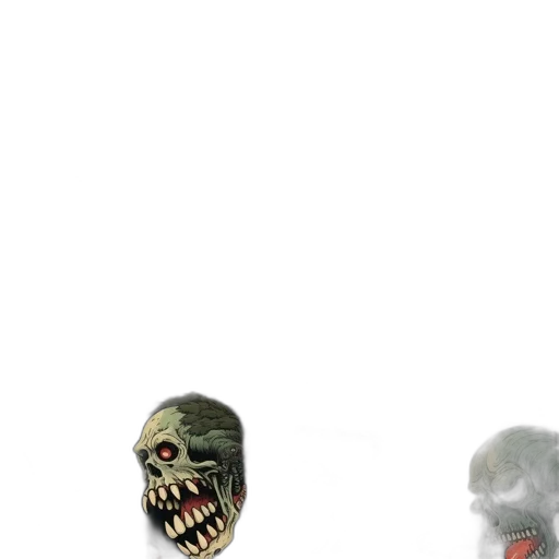 mask, creature, face, weapon, concept art, 3d render, comic book art, photorealistic transparent PNG cut-out