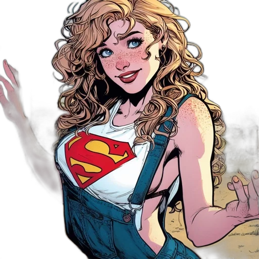 comic book art, cartoon, concept art, animated, illustration, features, young, woman transparent PNG cut-out