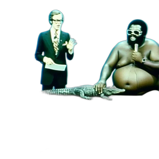 food, vaporwave, concept art, underwater, man, suit, stands, television transparent PNG cut-out