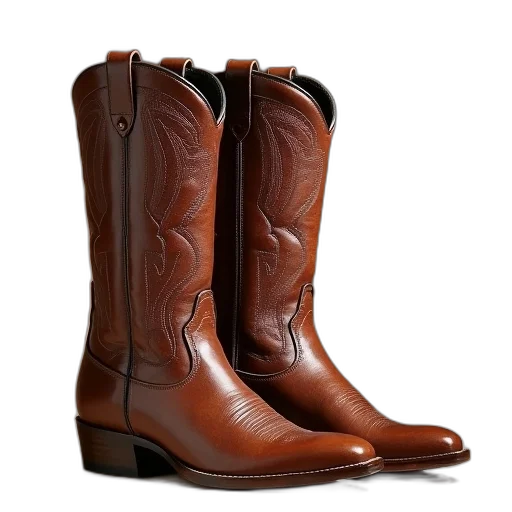 shoes, ariani, leather, cowboy, boots, wide, square, toe transparent PNG cut-out