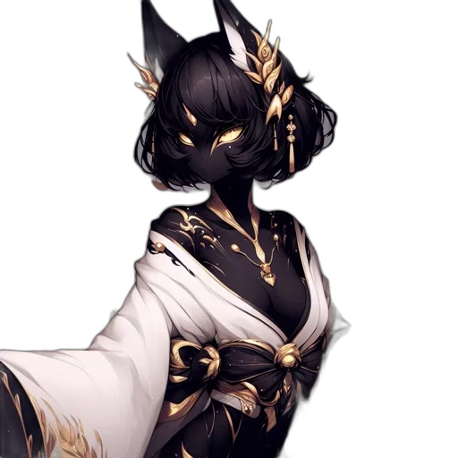 mask, staff, dress, crown, fantasy art, concept art, pixel art, anime transparent PNG cut-out
