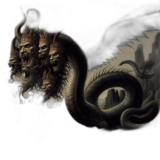 dragon, creature, mask, animal, fantasy art, concept art, photorealistic, 3d render transparent PNG cut-out
