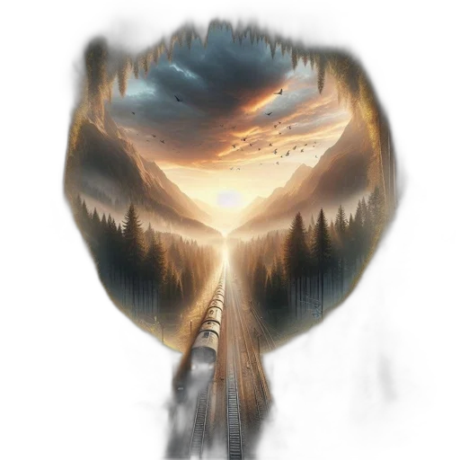 dragon, hair, creature, sword, fantasy art, concept art, watercolor, photorealistic transparent PNG cut-out