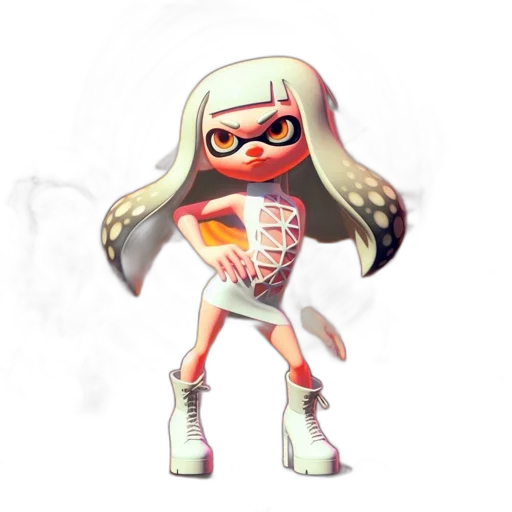 dress, weapon, mask, jacket, concept art, 3d render, pixel art, watercolor transparent PNG cut-out