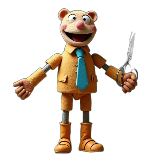 staff, animal, weapon, robot, 3d render, concept art, cartoon, earth tones transparent PNG cut-out