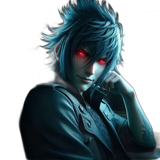 face, mask, concept art, fantasy art, anime, pixel art, blue, dark transparent PNG cut-out