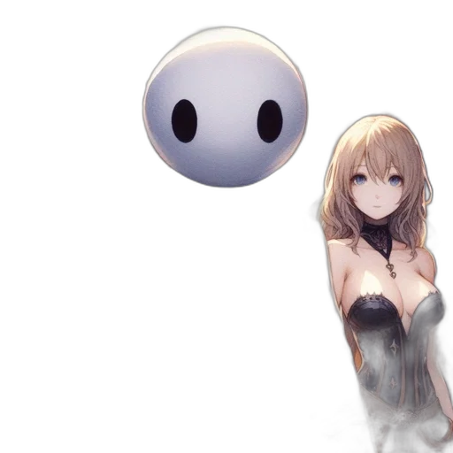 mask, robot, dress, face, 3d render, anime, concept art, pixel art transparent PNG cut-out