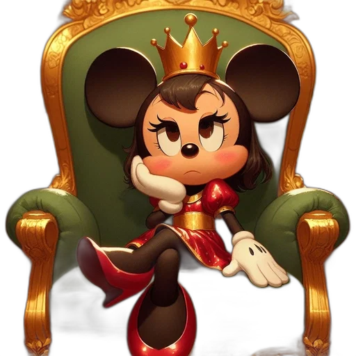 crown, furniture, staff, concept art, 3d render, cartoon, pixel art, minnie transparent PNG cut-out