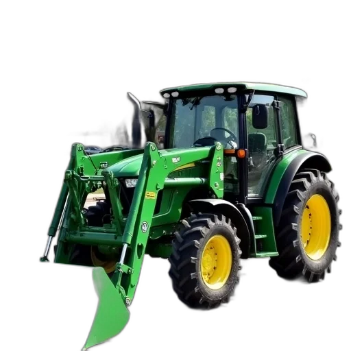 weapon, animal, photorealistic, green, tractor, front, loader, attachment transparent PNG cut-out
