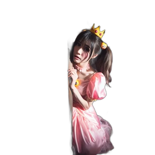 dress, crown, staff, flower, photorealistic, 3d render, concept art, fantasy art transparent PNG cut-out