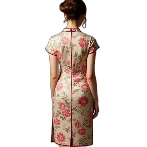dress, photorealistic, qini, still transparent PNG cut-out