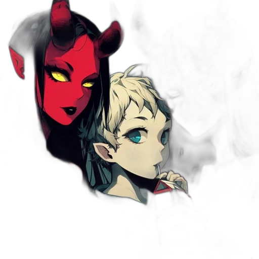 mask, dragon, pixel art, concept art, fantasy art, anime, fire, red transparent PNG cut-out