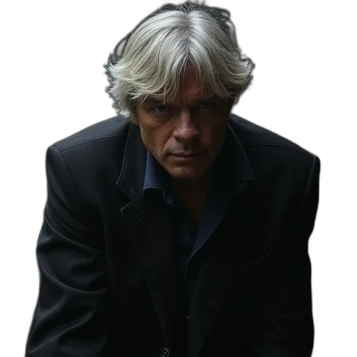 jacket, face, staff, hair, photorealistic, concept art, robert, morse transparent PNG cut-out