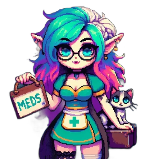 staff, pixel art, fantasy art, concept art, anime, pastel, green, neon transparent PNG cut-out