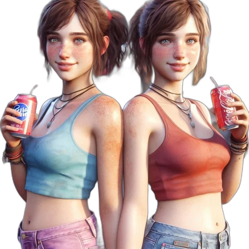 concept art, 3d render, photorealistic, fantasy art, pastel, colorful, neon, two transparent PNG cut-out