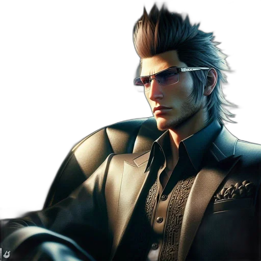 jacket, face, concept art, photorealistic, 3d render, fantasy art, man, spiky transparent PNG cut-out
