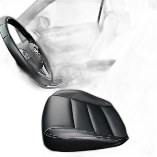 mask, photorealistic, interior, car, black, leather, seat, steering transparent PNG cut-out