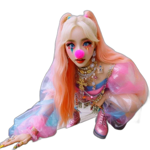 creature, jewelry, robot, animal, 3d render, vaporwave, concept art, photorealistic transparent PNG cut-out