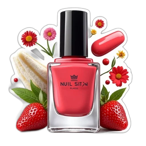red, nail, polish, sticker, pictures, food, perfume, bottle transparent PNG cut-out