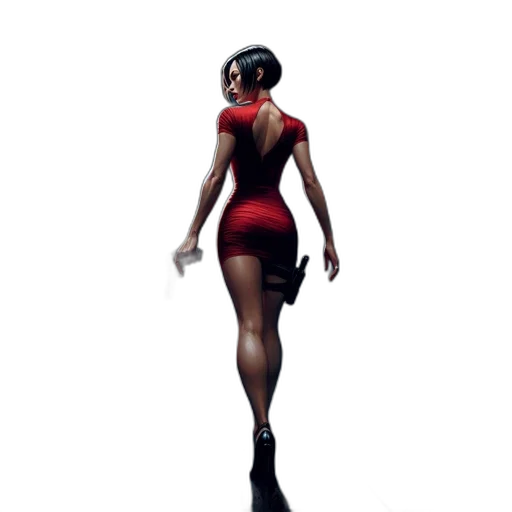 dress, mask, robot, staff, concept art, 3d render, photorealistic, pixel art transparent PNG cut-out