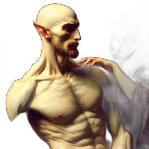 face, creature, concept art, fantasy art, photorealistic, comic book art, classical, painting transparent PNG cut-out