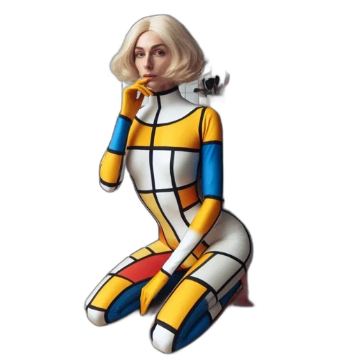 robot, face, pixel art, concept art, cartoon, fantasy art, outer space, woman transparent PNG cut-out
