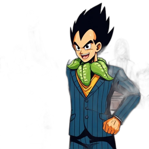 jacket, staff, concept art, cartoon, comic book art, 3d render, dark, green transparent PNG cut-out