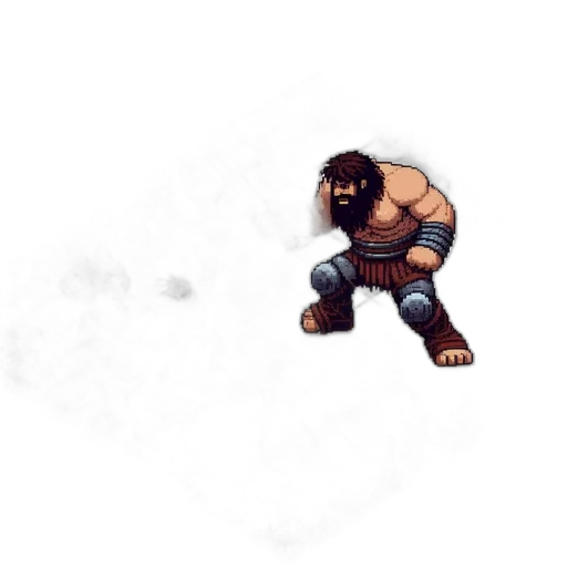 creature, animal, staff, pixel art, concept art, fantasy art, 3d render, fog transparent PNG cut-out