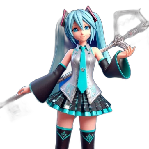 staff, weapon, sword, robot, 3d render, concept art, anime, fantasy art transparent PNG cut-out