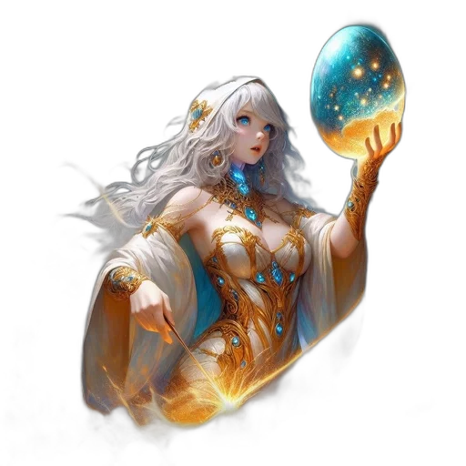 jewelry, dress, fantasy art, concept art, comic book art, pixel art, outer space, underwater transparent PNG cut-out